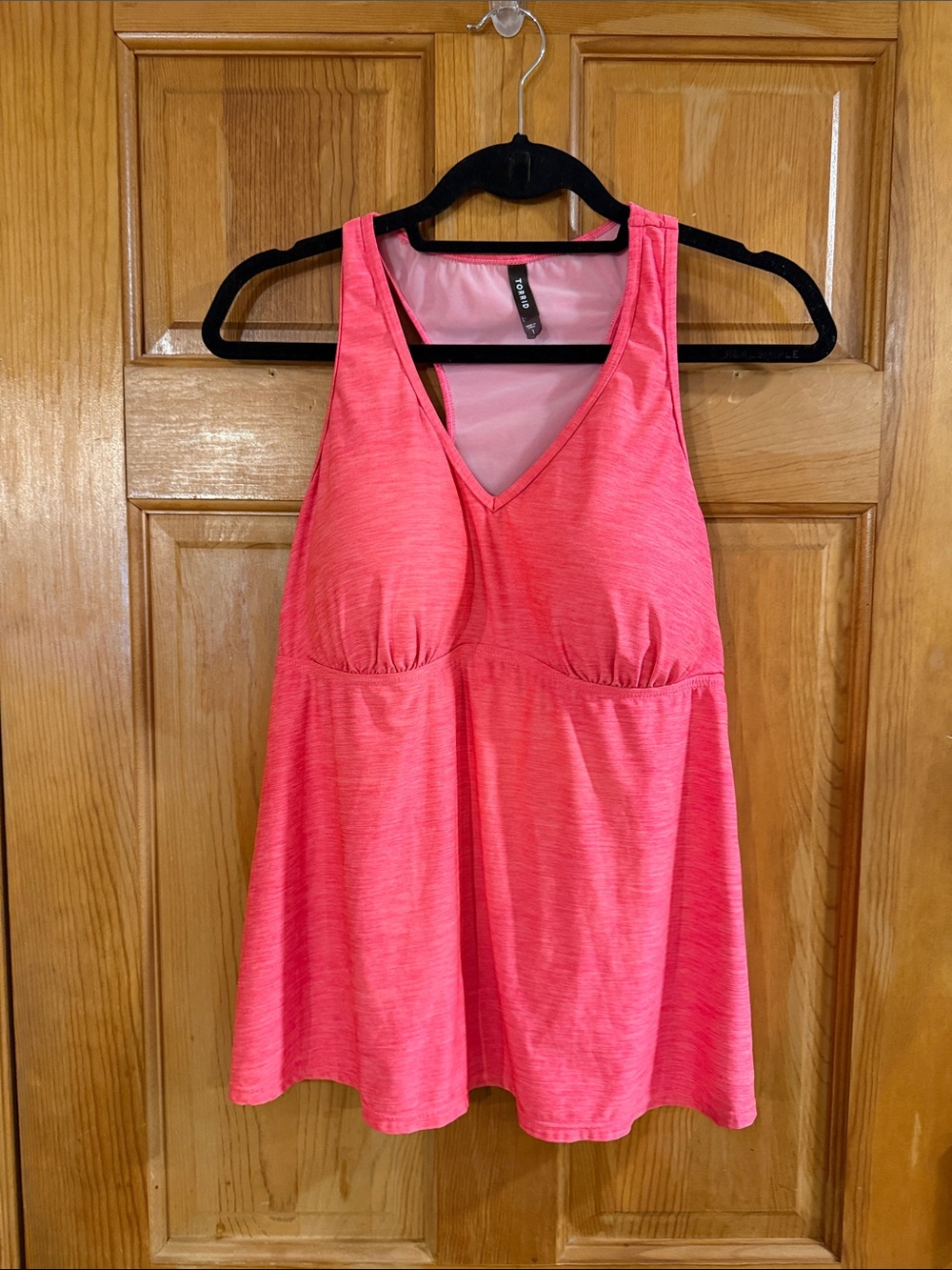 Torrid coral racerback wireless tankini top size 1.(1X) .